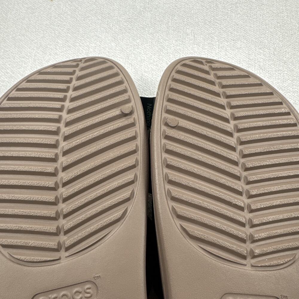 Crocs Getaway Strappy Slide Sandals Women's Sz#11 Truffle Brown Comfort Slip On - Picture 5 of 9